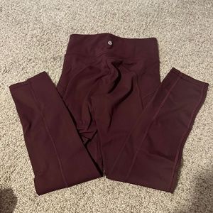 Lululemon Maroon Leggings